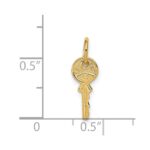 14K Polished 3D Rounded Top Key Charm - Image 4