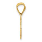 14k Black and White Enameled Flat Soccer Ball Pendant - Image 2