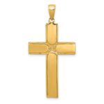 14k Satin Finish Crucifix Pendant - Image 4