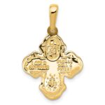 14k Polished Four-Way Medal Pendant - Image 4