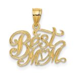 14k BEST MOM Charm