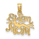 14K SWIM MOM with Swimmer Charm