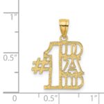 14k #1 DAD Charm - Image 4