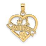 14k #1 WIFE Heart Charm