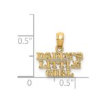 14k DADDYS LITTLE GIRL Charm - Image 3