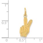 14k Peace Sign Hand Charm - Image 4
