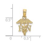14K RN Registered Nurse Caduceus Charm - Image 3