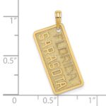 14k FLORIDA SARASOTA License Plate Charm - Image 3