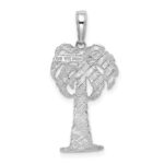 14K White Gold Palm Tree Pendant - Image 3