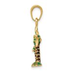 14k 3-D Enameled Palm Trees Pendant - Image 2