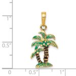 14k 3-D Enameled Palm Trees Pendant - Image 4