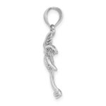 14k White Gold Palm Tree Pendant - Image 2