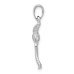 14K White Gold Palm Tree Pendant - Image 2