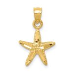 14K Diamond-cut Starfish Pendant