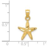 14K Diamond-cut Starfish Pendant - Image 4