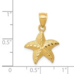 14K Diamond-cut Starfish Pendant - Image 4