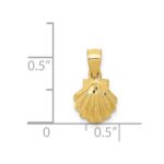 14K Mini Scallop Shell Pendant - Image 4