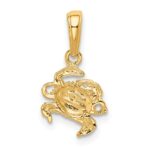 14k Small Crab Pendant - Image 3