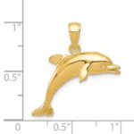 14k Jumping Dolphin Pendant - Image 4
