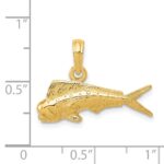 14k Small Mahi Mahi Fish Pendant - Image 4