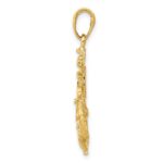 14k Medium Anchor with Rope and Ships Wheel Pendant - Image 2