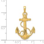 14k Anchor with Rope Pendant - Image 4