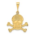 14K Skull and Bones Pendant