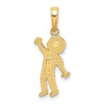 14K Boy Waving Pendant - Image 3