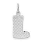 14k White Gold Christmas Stocking Charm - Image 3