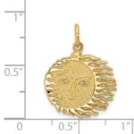 14k Flaming Sun Charm - Image 4