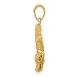 14k Alligator with Moveable Mouth Pendant - Image 2