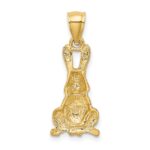 14K Diamond-cut Rabbit Pendant - Image 3