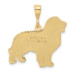 14k Textured Golden Retriever Dog Pendant - Image 3