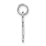 14K White Gold Key Letter J Initial Charm - Image 2