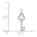 14K White Gold Key Letter J Initial Charm - Image 3
