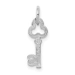 14K White Gold Key Letter S Initial Charm - Image 4