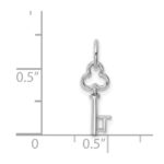 14K White Gold Key Letter T Initial Charm - Image 4