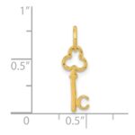14k Key Letter C Initial Charm - Image 4