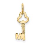 14k Key Letter M Initial Charm - Image 3