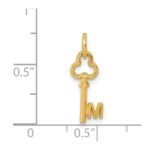 14k Key Letter M Initial Charm - Image 4