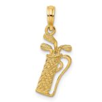 14k Golf Bag with Clubs Charm - Image 4