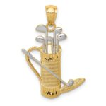 14k and White Rhodium Golf Bag Pendant