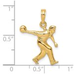 14k Male Bowling Charm - Image 3