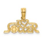 14K I HEART SOCCER Charm