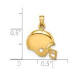 14k Football Helmet Pendant - Image 3