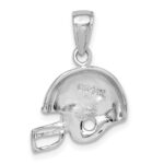 14K White Gold Football Helmet Pendant - Image 4
