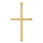 14k 3-D Polished Hollow Cross Pendant