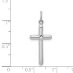 14k White Gold Cross Pendant - Image 4