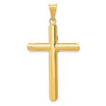 14K Two-Tone and White Rhodium Inri Crucifix Pendant - Image 4