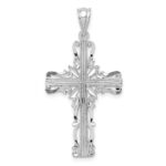 14k White Gold Fancy Latin Cross Pendant